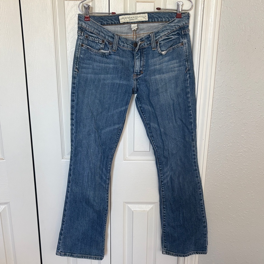 Vintage Y2K Abercrombie & Fitch Women's Classic Blue Boot Cut Jeans